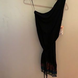 One shoulder Mudd dress with tie